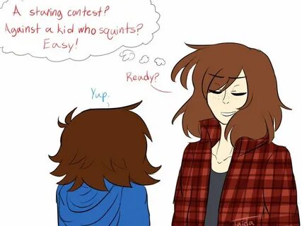 Staring contest with Chara and Frisk Undertale Amino