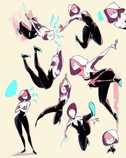 Gwen Stacy Spiderman art, Spider gwen art, Drawing poses