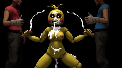 scout (team fortress 2)+toy chica (fnaf) Bukkake Hentai
