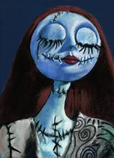 NIGHTMARE BEFORE CHRISTMAS Unframed Pastel Drawing Sally Ets