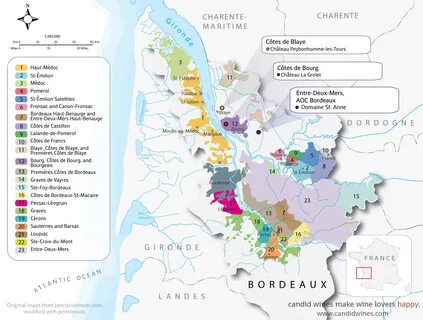 Bordeaux Right Bank Map