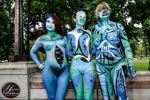 New York Body Paint Day 2014 30 artists painting 40 fully . 