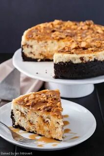 Butterfinger Cheesecake with Caramel Drizzle Recipe