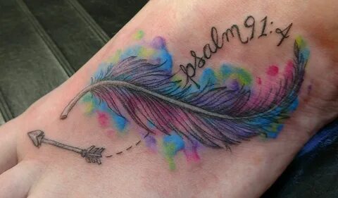 Psalm 91:4 Side wrist tattoos, Watercolor wrist tattoo, Infi