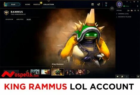 King Rammus account for sale - Nospells.com Accounting, Lol,