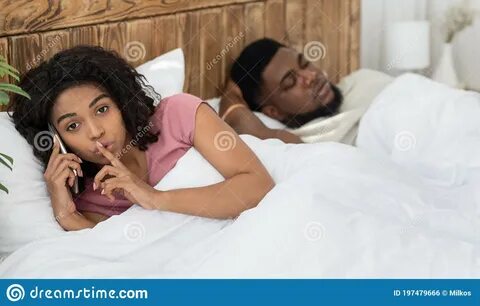African Woman Cheating on Her Husband, Talking with Lover St
