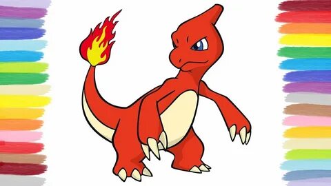 How to Color Charmeleon (Pokémon) - Coloring Book for Kids -