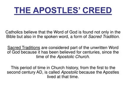 PPT - THE APOSTLES' CREED PowerPoint Presentation, free down