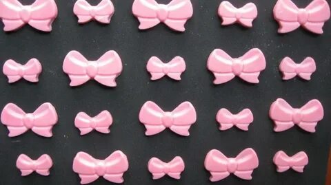Pink Edible Bows, Edible Bows, Pink Fondant Bows, Pink Candy