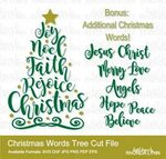 SALE Christmas Tree SVG Christmas Words SVG dxf png pdf eps 