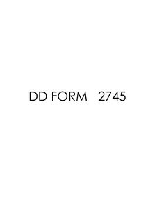 Download Fillable dd Form 2745 army.myservicesupport.com