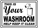 Keep Toilet Clean Signs - Restrooms Rules And Cleaning - No 