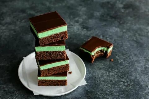 Mint Brownies, with layers of decadent chocolate & mint! Rec