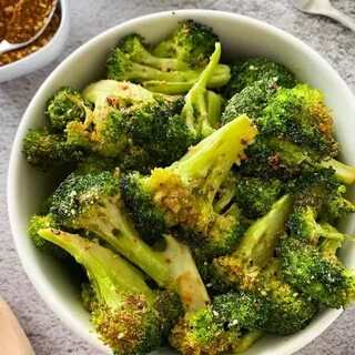 Air Fryer Broccoli w/ Oil Free Option This Healthy Kitchen
