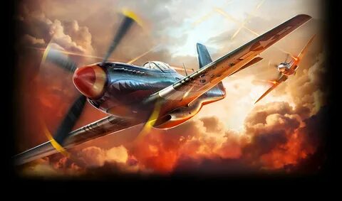 Mustang under attack - Dogfight 1942 Airplane art, Airplane 