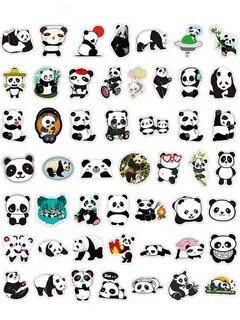 50pcs Cartoon Panda Sticker SHEIN