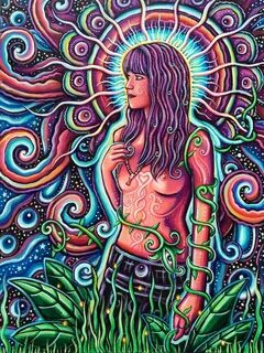 Attunement Visionary art, Psychedelic art, Cannabis art