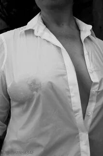 Man boobs white shirt