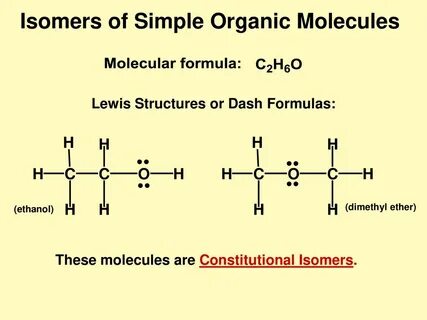 Chemical formula and Lewis Structures Constitutional Isomers