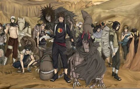 Обои game, monkey, snake, naruto, crow, kankurou, sand, ninj