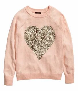 Sequin Heart Sweatshirt Online Sale, UP TO 55% OFF