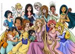 Disney Royalty by MarieJaneWorks Disney princess facts, Disn