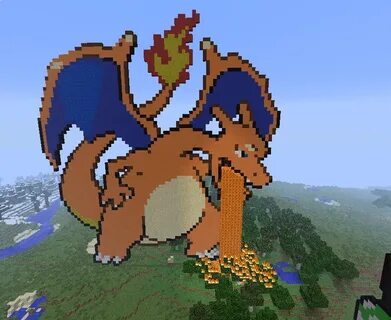 Minecraft Pixel Art Pokemon Charizard - A great collection o