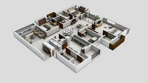 50 Four "4" Bedroom Apartment/House Plans - Architecture & D