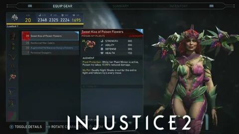 Injustice 2: First Ever Poison Ivy Legendary Gear Showcase -