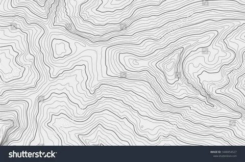 Stylized Height Topographic Contour Lines Contours Stok Vekt