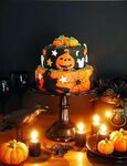 A Super Easy Two-Tier Halloween Cake