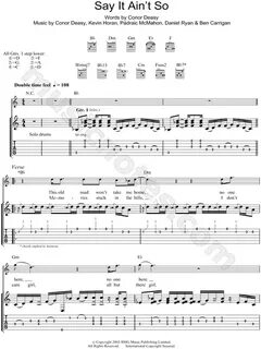 The Thrills "Say It Ain't So" Guitar Tab in C Major - Downlo