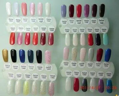 Gelish swatches, large mani-pedi-heaven Gelish colours, Whit