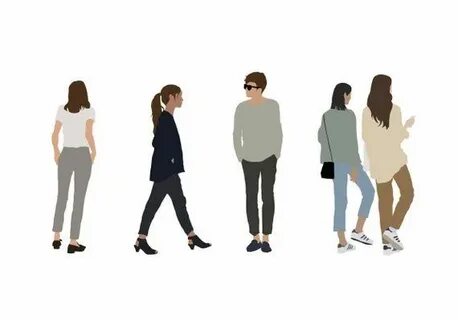 5 People Pack Vector Clipart PNG AI Illustration Human Etsy 