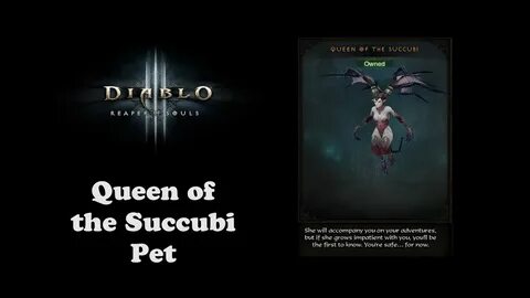 Queen of the Succubi Pet - Diablo 3 PC - YouTube