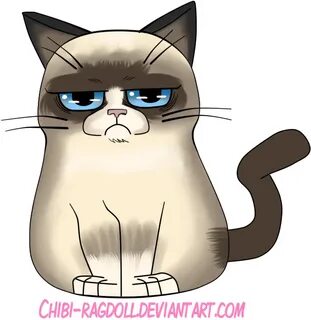 Grumpy Cat Clipart Deviantart - Grumpy Cat Chibi - (672x706)