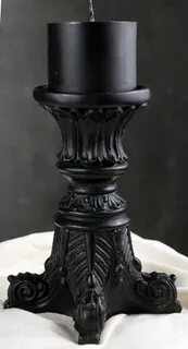 10" Black Georgian Cast Candle $70 Black candles, Candles, G