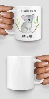 Cute koala koala-tea watercolor mug Christmas mug Funny Etsy