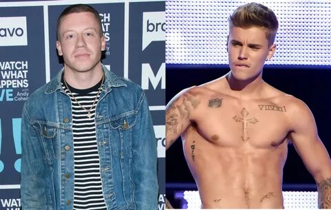 Macklemore reveals he uses his naked Justin Bieber painting 