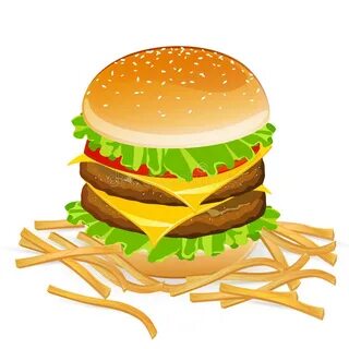 Burger and French Fries stock illustration. Illustration of 