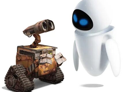 Fondos de pantalla WALL-E y Eva robot Valli amistad 1920x144