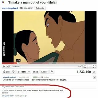 I'll make a man out of you - Mulan - 9GAG