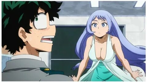 Midoriya can't stop looking at Nejire's "Body proportion" My