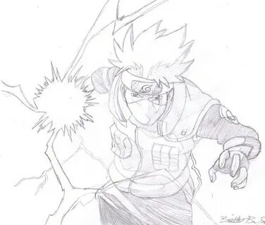 How To Draw Kakashi With Sharingan And Chidori - Biscalor