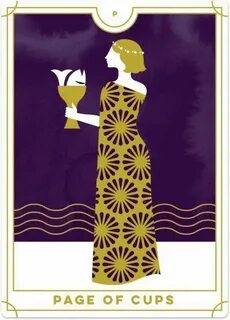 Learn the Tarot card meanings with Biddy Tarot Page of Cups 