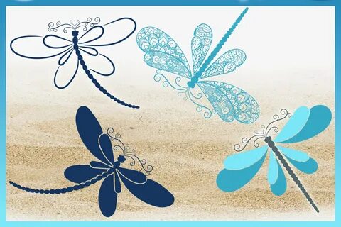 Zentangle Dragonfly Monogram SVG File