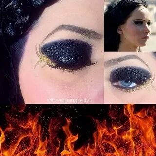 Katniss Everdeen! The girl on fire eye makeup! Inspired by C