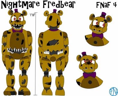 Nightmare Fredbear Reference Sheet by FNAFNations Fnaf funny