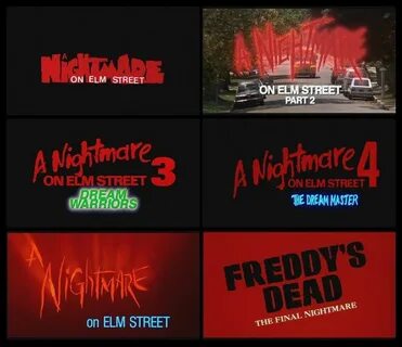 A Nightmare on Elm Street Titles Nightmare on elm street, A 