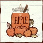 Hot Apple Cider Minum Pada Tekstur Kayu Ilustrasi Stok - Und